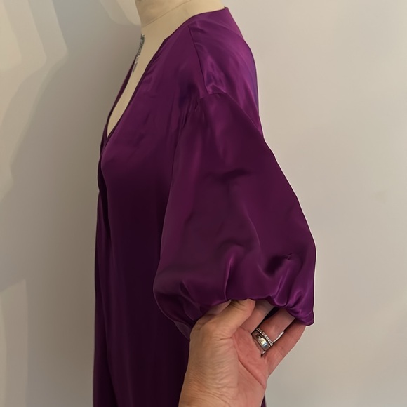 Satin dress in gorgeous regal purple color - Picture 5 of 8